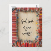 Viel Glück auf Ihren Prüfungen Postkarte (Vorne/Hinten)