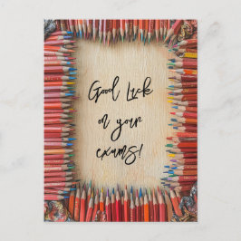 Viel Glück auf Ihren Prüfungen Postkarte