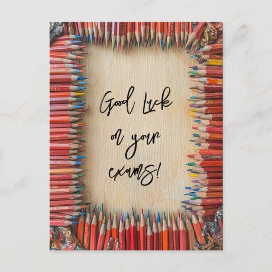 Viel Glück auf Ihren Prüfungen Postkarte (Vorderseite)