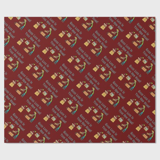 Viel Glück auf Ihrer neuen Zuhause Geschenkpapier (Flach)