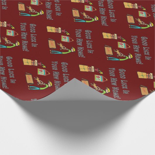 Viel Glück auf Ihrer neuen Zuhause Geschenkpapier (Ecke)