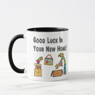 Viel Glück auf Ihrer neuen Zuhause Tasse
