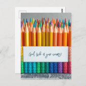 Viel Glück auf Ihrer Schulprüfung Postkarte (Vorne/Hinten)