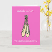 Viel Glück Ballerina Ballettschuhe Karte (Gelbe Blume)