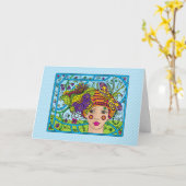 Viel Glück_Begrüßung Karte (Gelbe Blume)