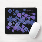Viel Glück bezaubert blaues violettes Mousepad (Mit Mouse)