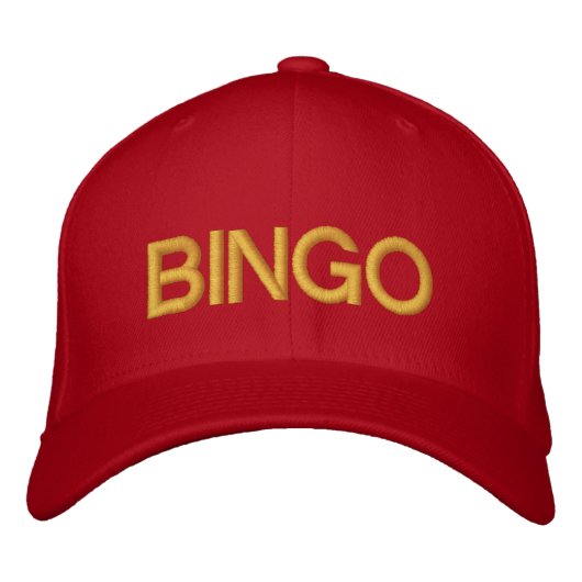 VIEL GLÜCK BINGO Customizable Cap unter eZaZZleMan Bestickte Kappe (Vorderseite)
