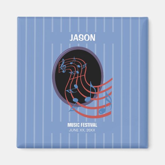 Viel Glück, Black Music Circle Magnet (Vorne)