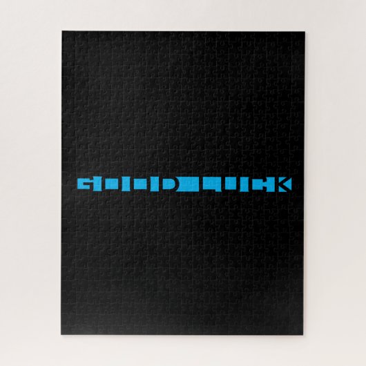 Viel Glück Blue Black Hard Tricky Challenging Evil Puzzle (Vertikal)