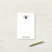 viel Glück blue eye talisman gree böse ey Post-it Klebezettel (Auf Schreibtisch)