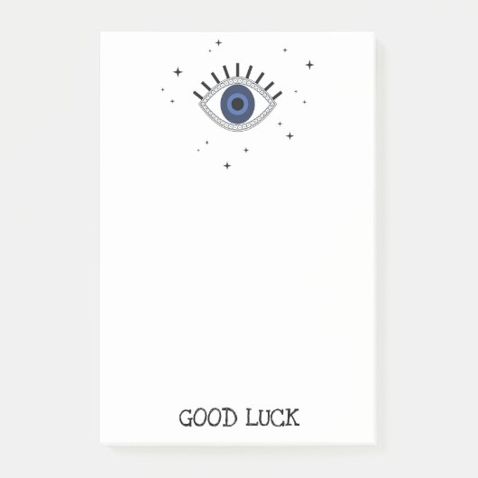 viel Glück blue eye talisman gree böse ey Post-it Klebezettel (Vorderseite)