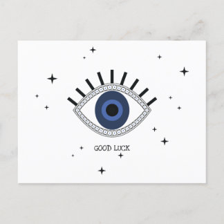 Viel Glück blue eye talisman greek tradititio Postkarte