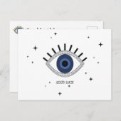 Viel Glück blue eye talisman greek tradititio Postkarte (Vorne/Hinten)