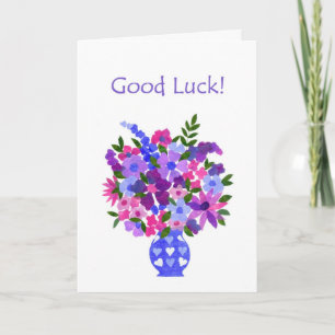 Viel Glück Card - Blume Power Karte