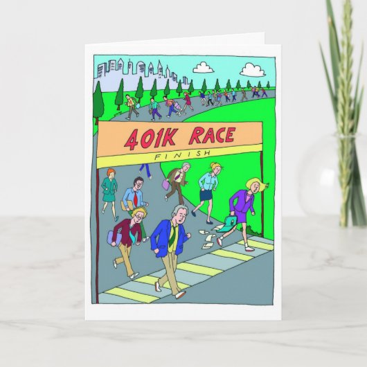 Viel Glück Card für Marathon Runner - 401K Race Karte (Vorderseite)