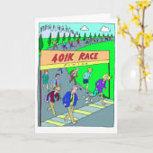 Viel Glück Card für Marathon Runner - 401K Race Karte (Gelbe Blume)