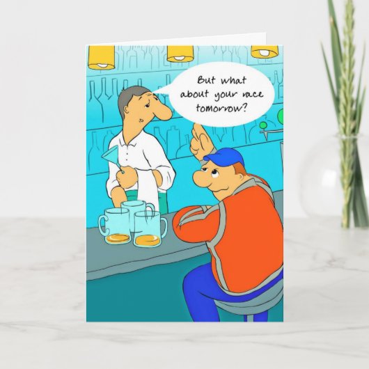 Viel Glück Card für Marathon Runner - Carbo-Ladung Karte (Vorderseite)