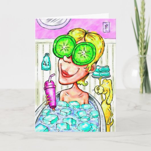 Viel Glück Card für Marathoner - Eisbad Karte (Vorderseite)