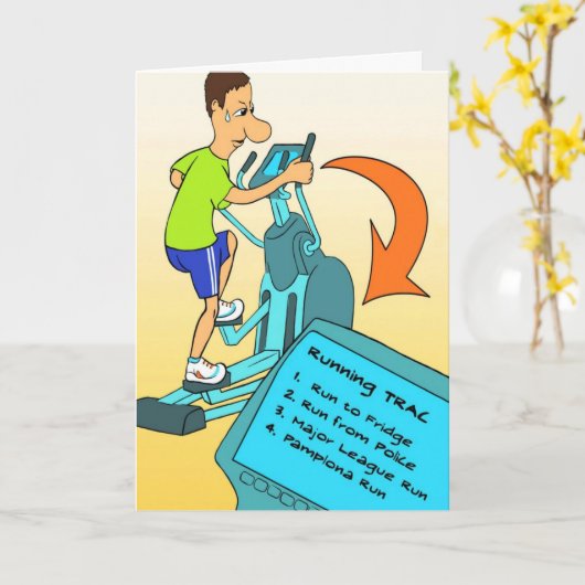 Viel Glück Card für Marathoner - Pamplona Run Karte (Gelbe Blume)