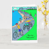 Viel Glück Card für Radfahrer - Grosser City-Radwe Karte (Gelbe Blume)