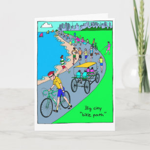 viel Glück Card für Triathlete - Grosser City-Bike Karte