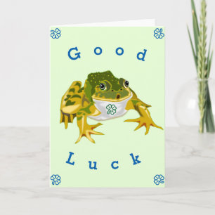 Viel Glück Card Glücksfrosch - Ihr Text Karte