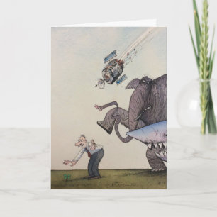 viel Glück Card mit dem Hai Karte