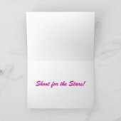 Viel Glück Card mit rosa Gymnast Karte (Innenseite)