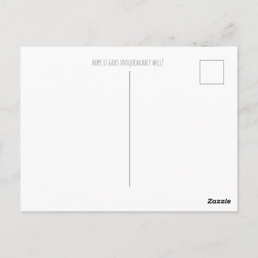 Viel Glück Card, Sweet Mouse und Vierblättriges Kl Postkarte (Rückseite)