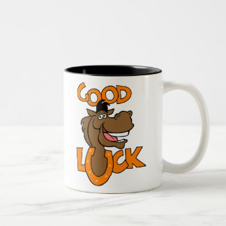 Viel Glück Cartoon Pony Horsehoe Zweifarbige Tasse