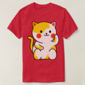 Viel Glück Cat Zeichnend T-Shirt (Design vorne)