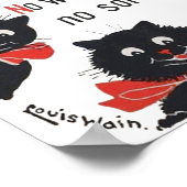 Viel Glück Cats, Louis Wain Poster (Ecke)