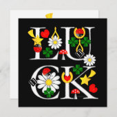 Viel Glück-Chalkboard-Karte (Vorne/Hinten)