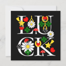 Viel Glück-Chalkboard-Karte