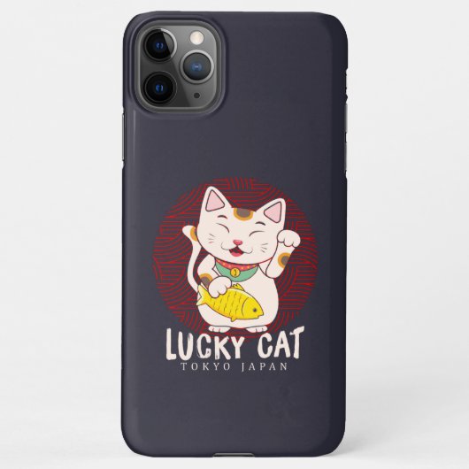 Viel Glück Charm Lucky Cat Maneki Neko Asian iPhone Hülle (Rückseite)