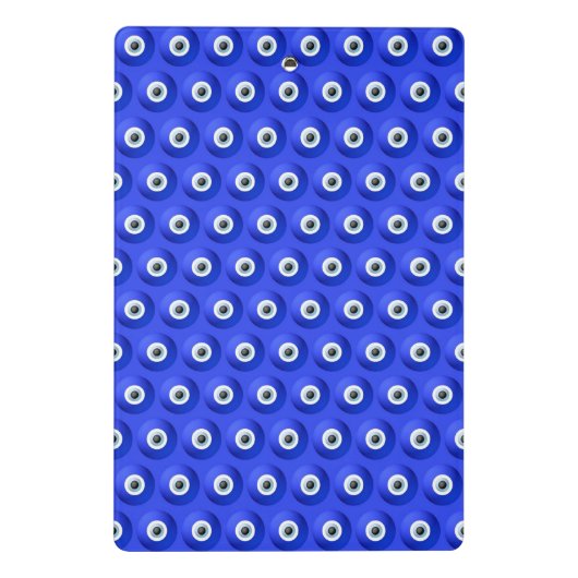 Viel Glück Charme gegen das böse Augenmuster Mini Klemmbrett (Rückseite)