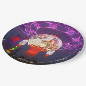 VIEL GLÜCK-CHINESE-LATERNE PAPPTELLER (Schrägansicht)