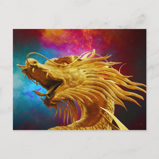 viel Glück chinesische Drachenpostkarte Postkarte (Vorderseite)