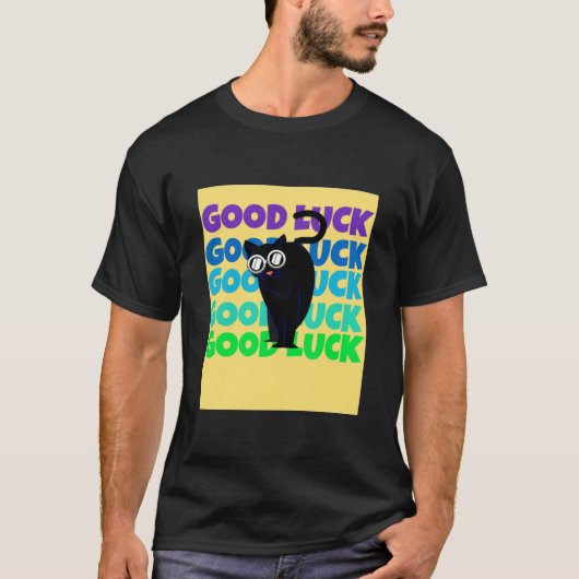 Viel Glück Cool Cat T- T-Shirt (Vorderseite)