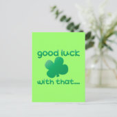 Viel Glück damit... Postkarte (Stehend Vorderseite)