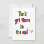 Viel Glück denken Sie an Ihre Begrüßungskarte (Vorderseite)