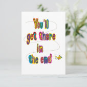 Viel Glück denken Sie an Ihre Begrüßungskarte (Stehend Vorderseite)