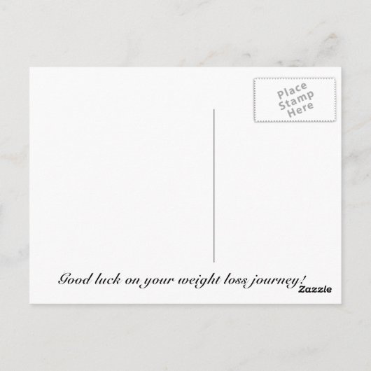 Viel Glück Diät Gewichtsverlust Schlanker Club Erf Postkarte (Rückseite)