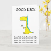 viel Glück dino Karte (Gelbe Blume)