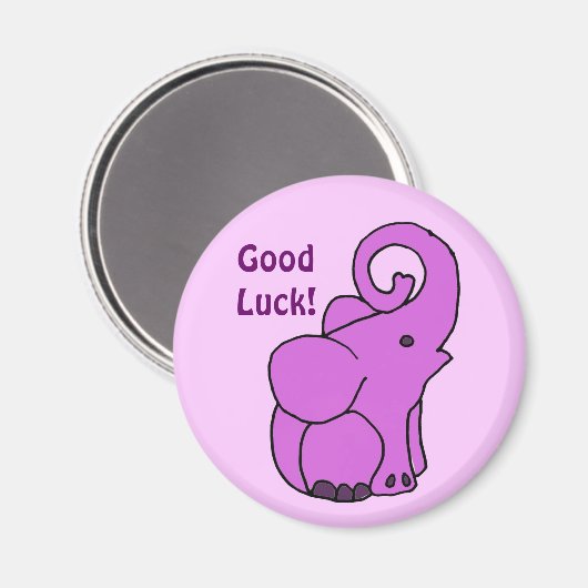 Viel Glück! Elephant Magnet (Vorderseite/Rückseite)