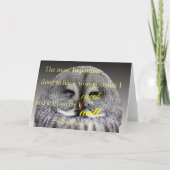 Viel Glück-Eule Karte (Vorderseite)