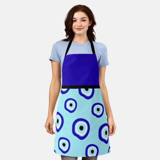 Viel Glück Evil Eye Abstraktes Muster // Schürze (Getragen)