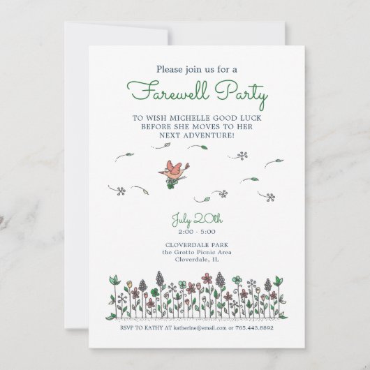 Viel Glück Farewell Party Einladung (Vorderseite)