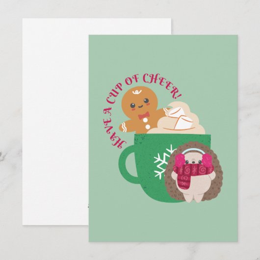 Viel Glück! Feiertagskarte (Vorne/Hinten)