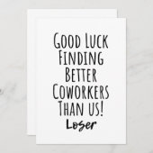 viel Glück finden bessere Mitarbeiter als US Squar Einladung (Vorne/Hinten)